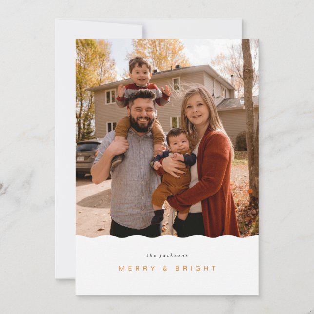 Cartão fotográfico Alegre & Brilhante com moldura  (Frente)