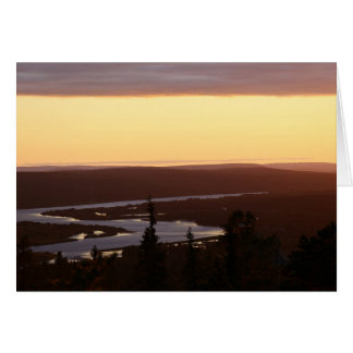 Cartão Fotokarte estado de ânimo de tarde à Kemijoki