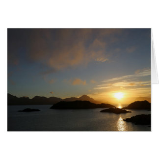 Cartão Fotokarte pôr do sol em Mortsund