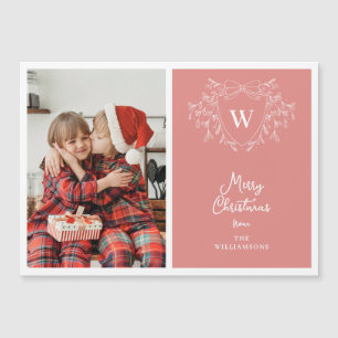 Cartão fotomagnético branco cor-de-rosa moderno