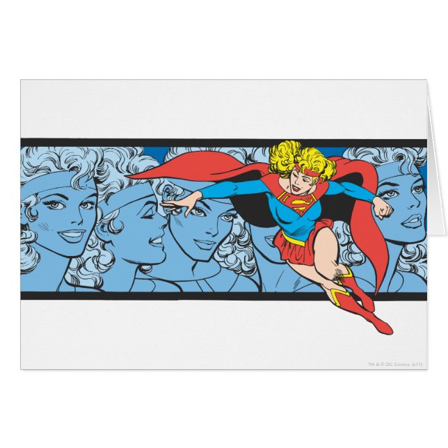 Cartão Fotos da Supergirl Head (Frente Horizontal)