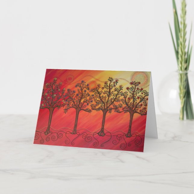 Cartão "Four Sisters" note cards by CatherineHayesArt (Frente)