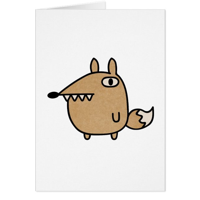 Cartão Fox bonito (Frente)