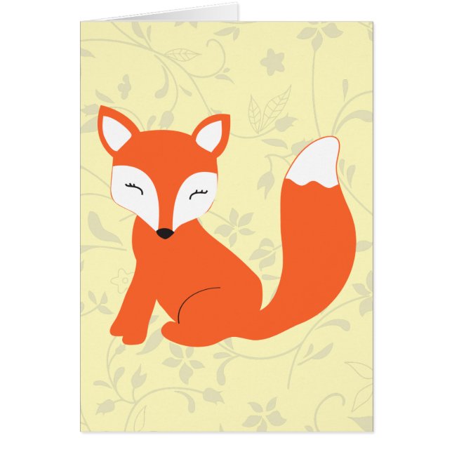 Cartão Fox bonito do bebê da floresta (Frente)