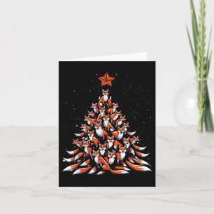Cartão Fox Christmas Tree Fox Xmas Tree Women &amp; Boys