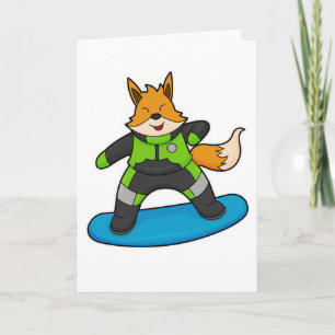 Cartão Fox como Snowboarder com Snowboard
