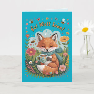Cartão Fox De Madeira Cozinha Quente E Feliz Fiquem Bem E