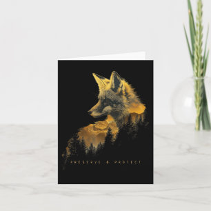 Cartão Fox Forest Protege Preservação de acampamento de c