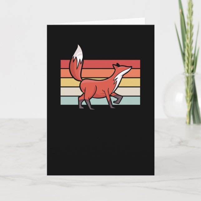 Cartão Fox Retro Vintage (Frente)