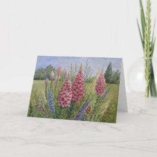 Cartão Foxgloves - Best Wishes