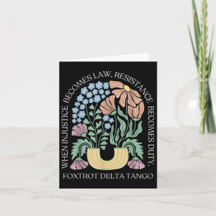 Cartão Foxtrots Delta Tangos Funny Flower Boho