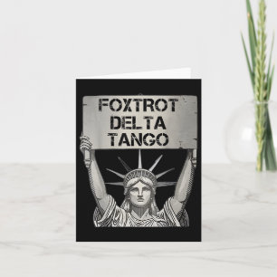 Cartão Foxtrots Delta Tangos Resiste Estátua De Resistênc