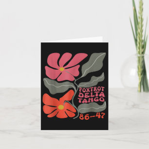 Cartão Foxtrots Deltas Tangos 86 47 Flor Boho
