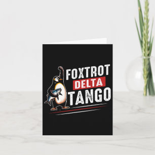 Cartão Foxtrots Deltas Tangos Penguins Anti Trump