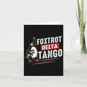 Cartão Foxtrots Deltas Tangos Penguins Anti Trump