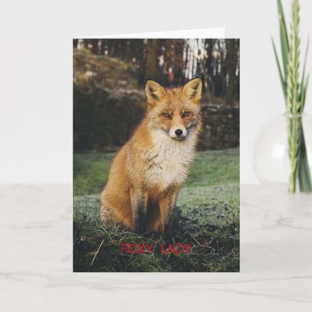 Cartão Foxy Lady Greeting Card (Frente)