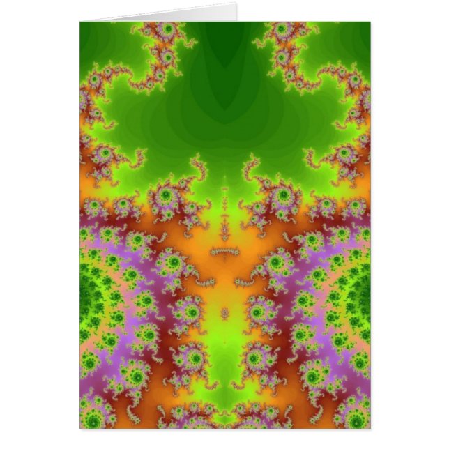 Cartão Fractal de Olhos Verdes (Frente)