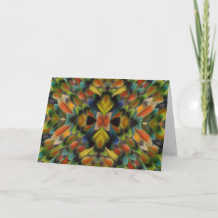 Cartão Fractal Design Of Lovebird Feathers