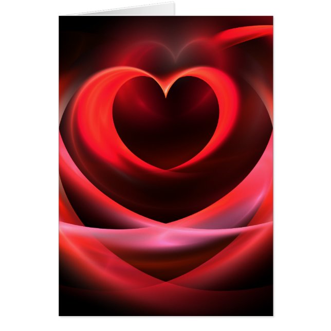 Cartão Fractal do coração (Frente)