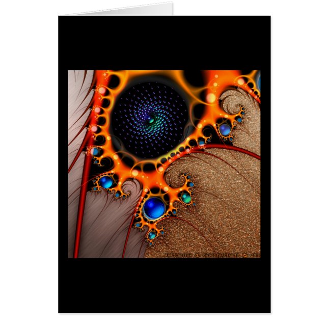 Cartão Fractal dourado #7 (Frente)