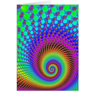 Cartão Fractal Espiral abstrato