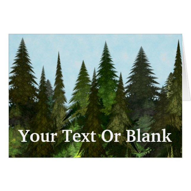 Cartão Fractal Firs (Frente Horizontal)