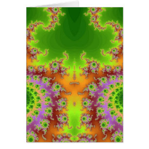 Cartão Fractal Olhado Verde