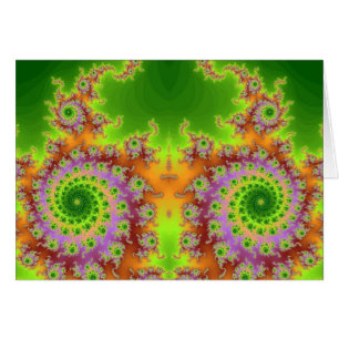 Cartão Fractal Olhado Verde