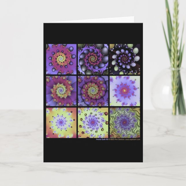 Cartão Fractal Quilt #8 (Frente)