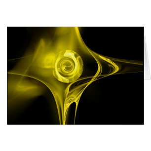 Cartão FRACTAL ROSA, amarelo