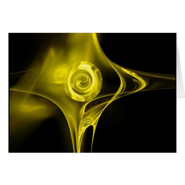 Cartão FRACTAL ROSA, púrpura amarela (Frente Horizontal)