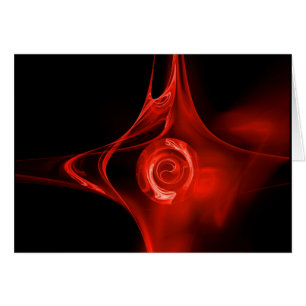 Cartão FRACTAL ROSA, vermelho