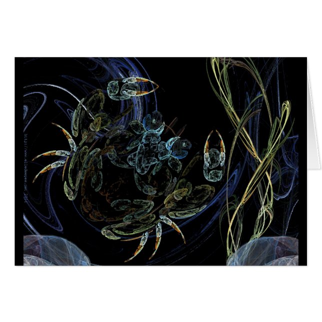 Cartão Fractalized crustáceo (Frente Horizontal)