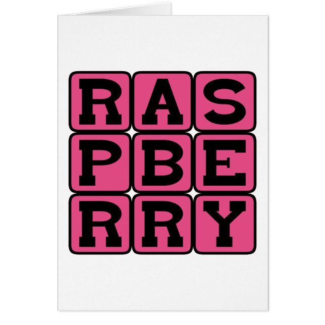 Cartão Framboesa, Fruta (Frente)