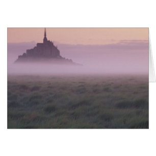 Cartão FRANÇA, Normandia Mont St. Michel. Névoa da Manhã