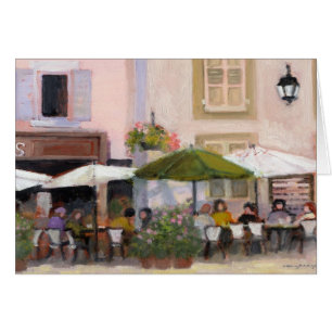 Cartão francês do café do país