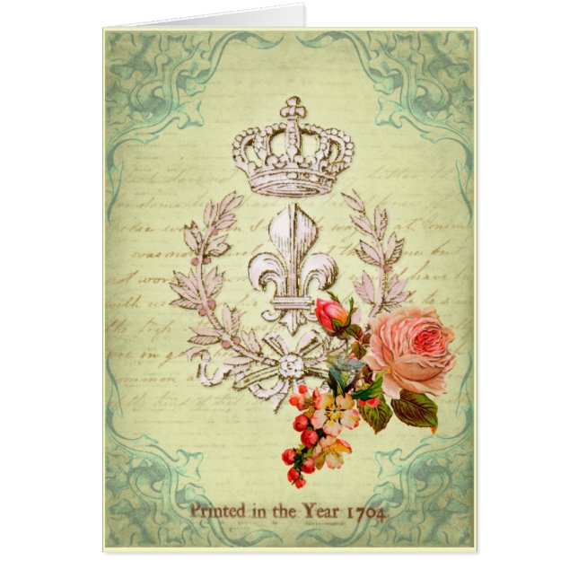 Cartão Francês do vintage (Frente)