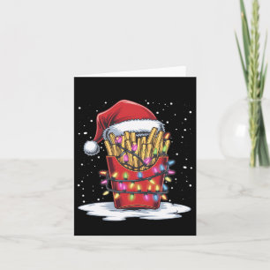 Cartão Francês Fries Natal Árvore Santa Hights Xmas