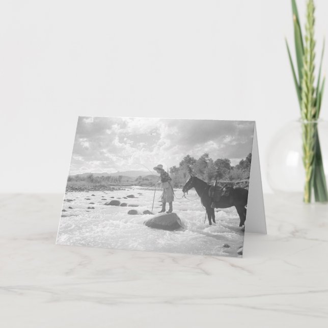 Cartão Frances Phelps Belden fly fishing (Frente)