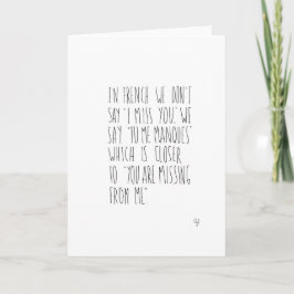 Cartão Francês - Você