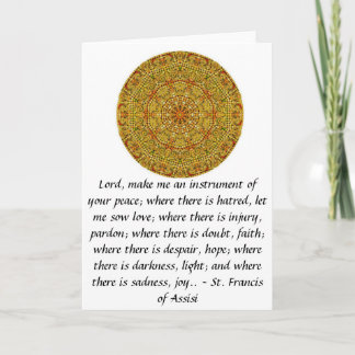 Cartão Francis de Assisi sobre FAITH