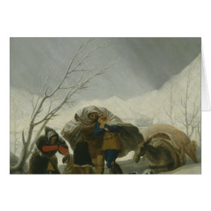 Cartão Francisco Goya - Cena de inverno