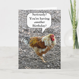 Cartão Frango Chique Humor de Aniversário