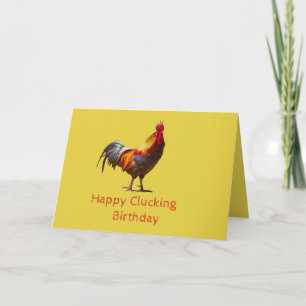 Cartão Frango Engraçado de Aniversário Pessoal