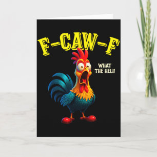 Cartão Frango Engraçado F-caw-f O Que O Galo Heli Humor 