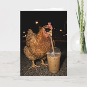 Cartão Frango Engraçado Frango Legal Com Presente de Faze