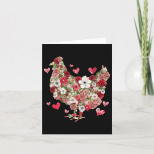 Cartão Frango Floral do Dia dos Namorados - Homens do Dia