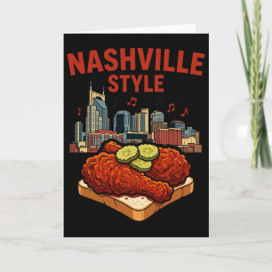 Cartão Frango Frito Apimentado Estilo Nashville E Music C