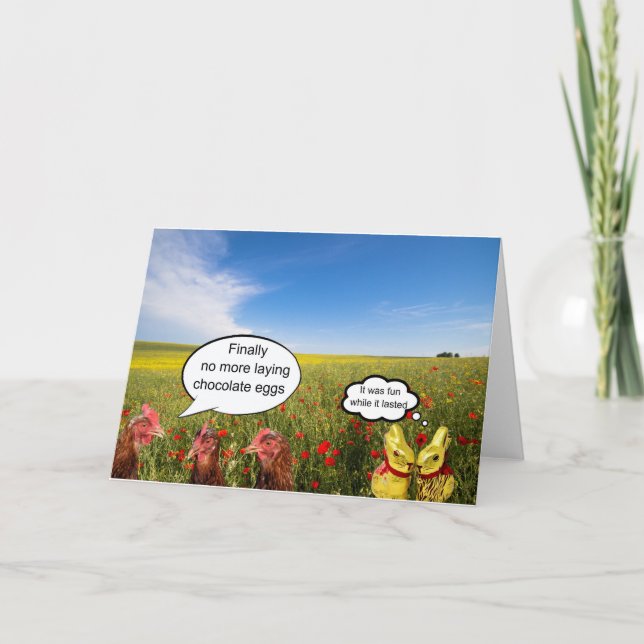 Cartão Frangos e ovos de Páscoa (Frente)