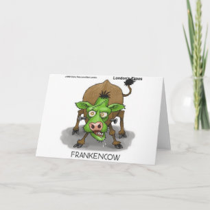 Cartão "FrankenCow" Funny Halloween Gifts & Collectibles